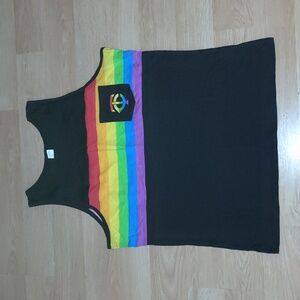Minnesota Twins Baseball Sleeveless Shirt Rainbow Adult L Black Multicolor